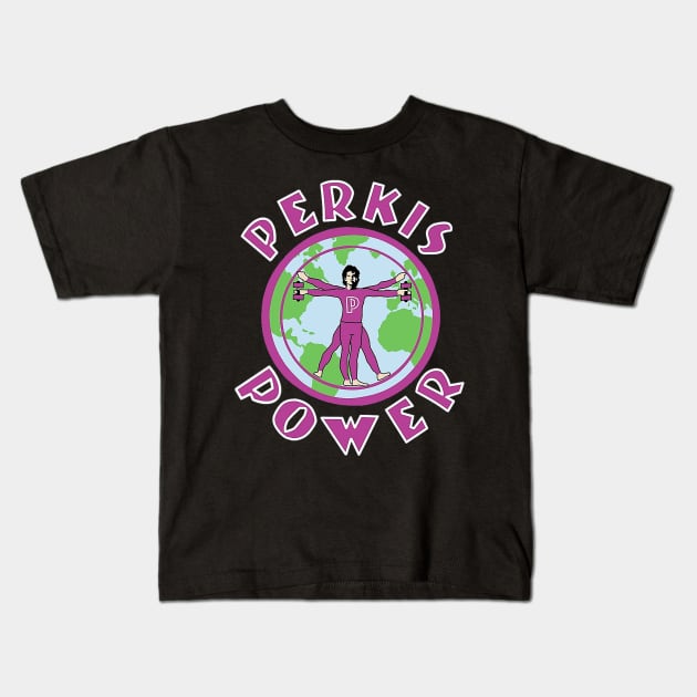 Perkis Power Kids T-Shirt by sinewave_labs